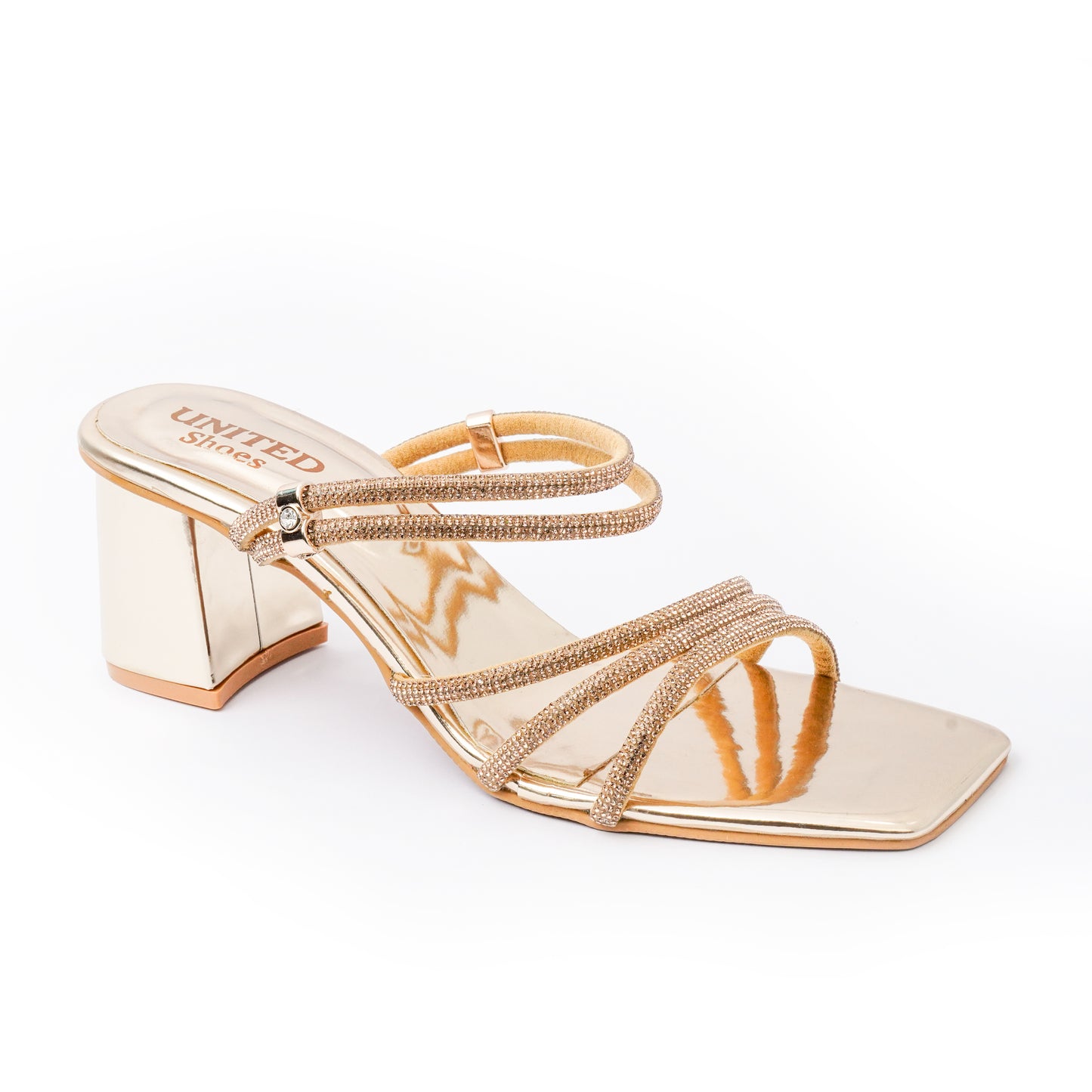 Rose Gold Crystal Elegance Heels – United Shoes